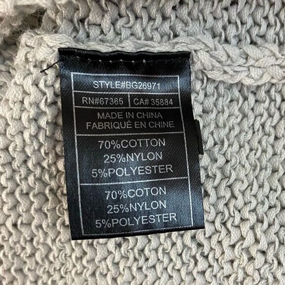 Bb Dakota grey open knit scoop‎ crew neck sweater - Picture 3 of 5